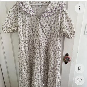 Joanna Spicer Neon Rose cottagecore Lavender Over Sized dress reposhing